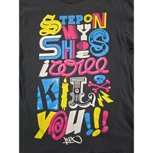 K1X Men Step On My Shoes I Will Kill You Graphic T-Shirt Black Medium Streetwear